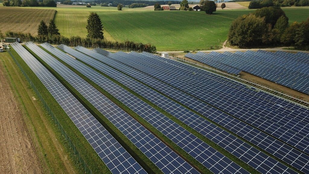 Impianto fotovoltaico installato a terra in Grid Parity - Panoramica dall'alto
